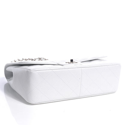 Chanel Caviar Jumbo Single Flap White 4 of 9