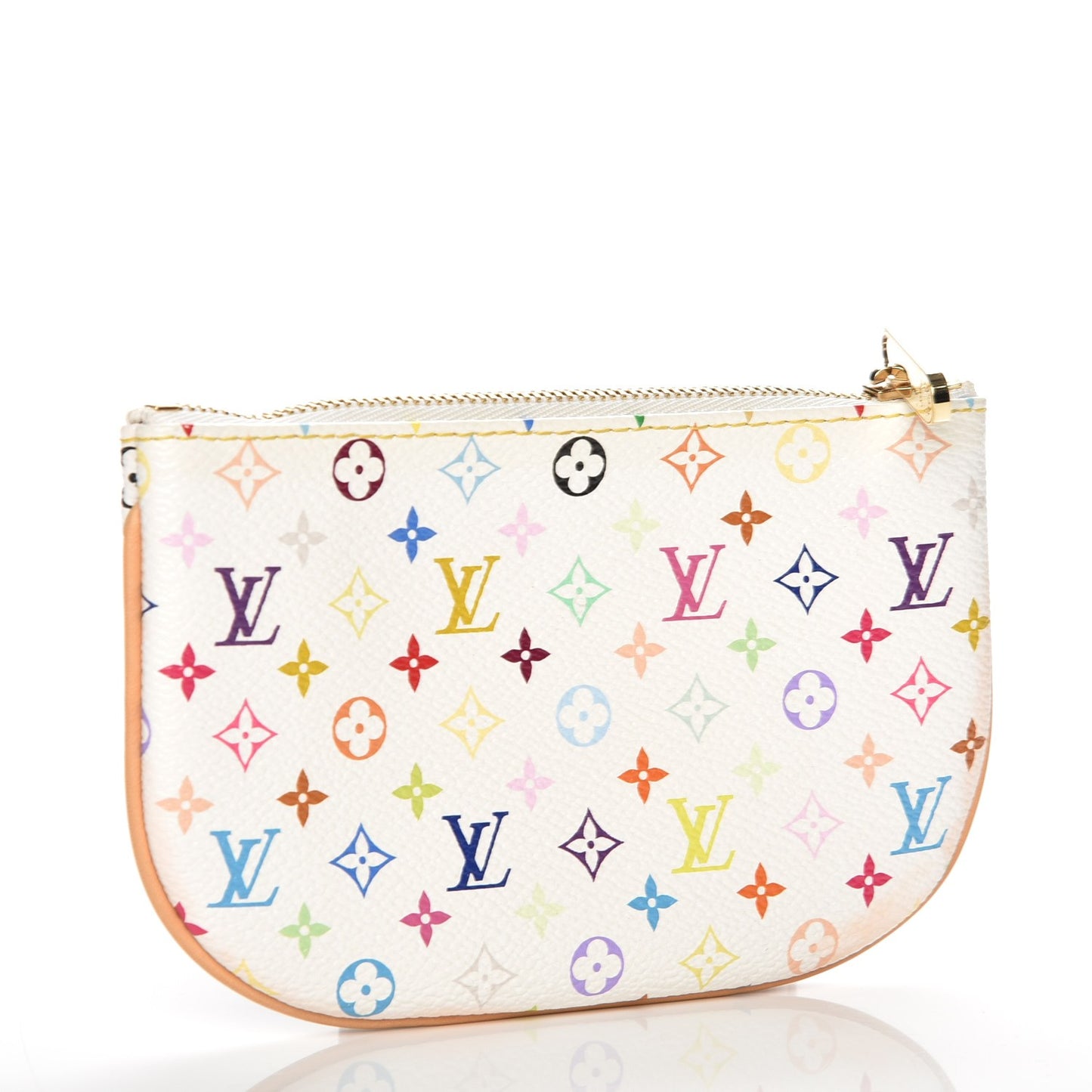 Monogram Multicolor Pochette Plate MM White