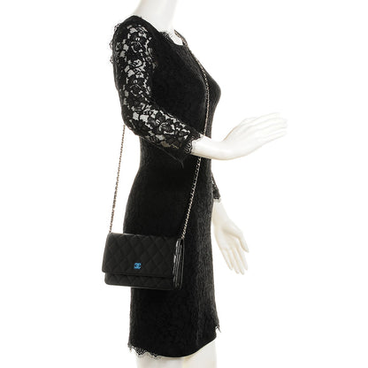 Chanel Lambskin Quilted Wallet on Chain WOC Black 2 of 9