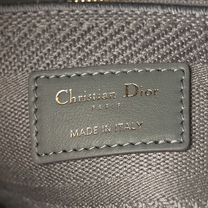 Christian Dior Canvas Embroidered Cannage Medium Lady D-Lite Gray 7 of 10