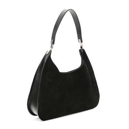 Gucci Suede Logo Hobo Bag Black 2 of 13
