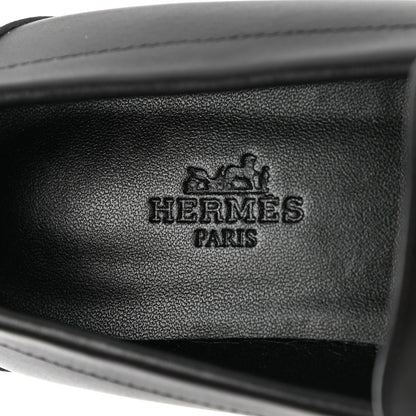 Hermes Calfskin Womens Faubourg Loafers 36 Black 7 of 9