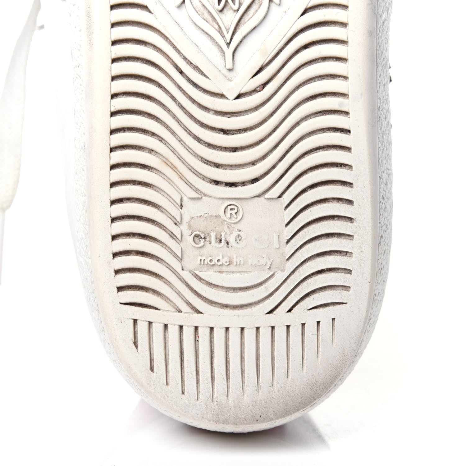 Gucci Calfskin Web Studded Arrow Ace Sneakers 36.5 White 8 of 12