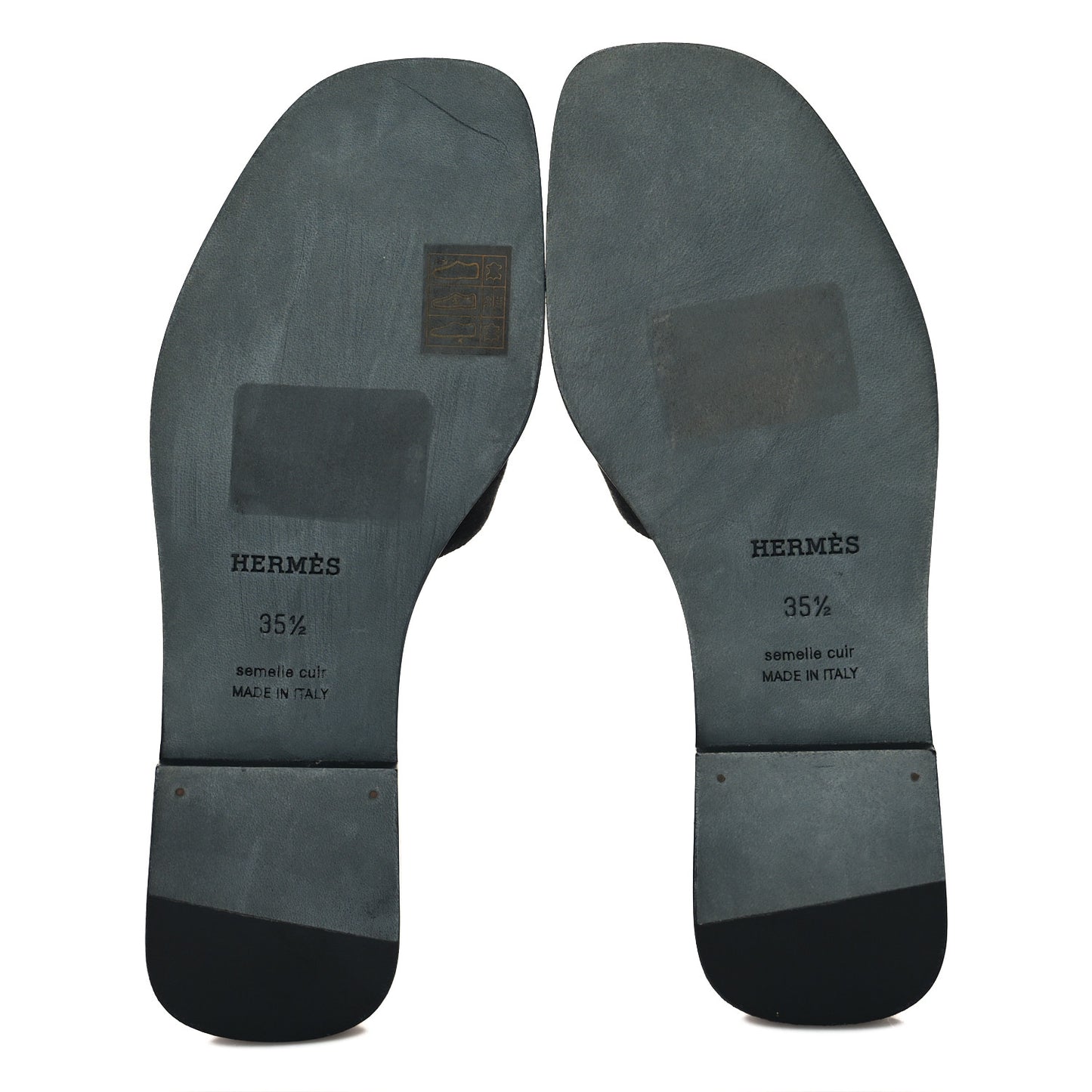 Suede Goatskin Oran Sandals 35.5 Black