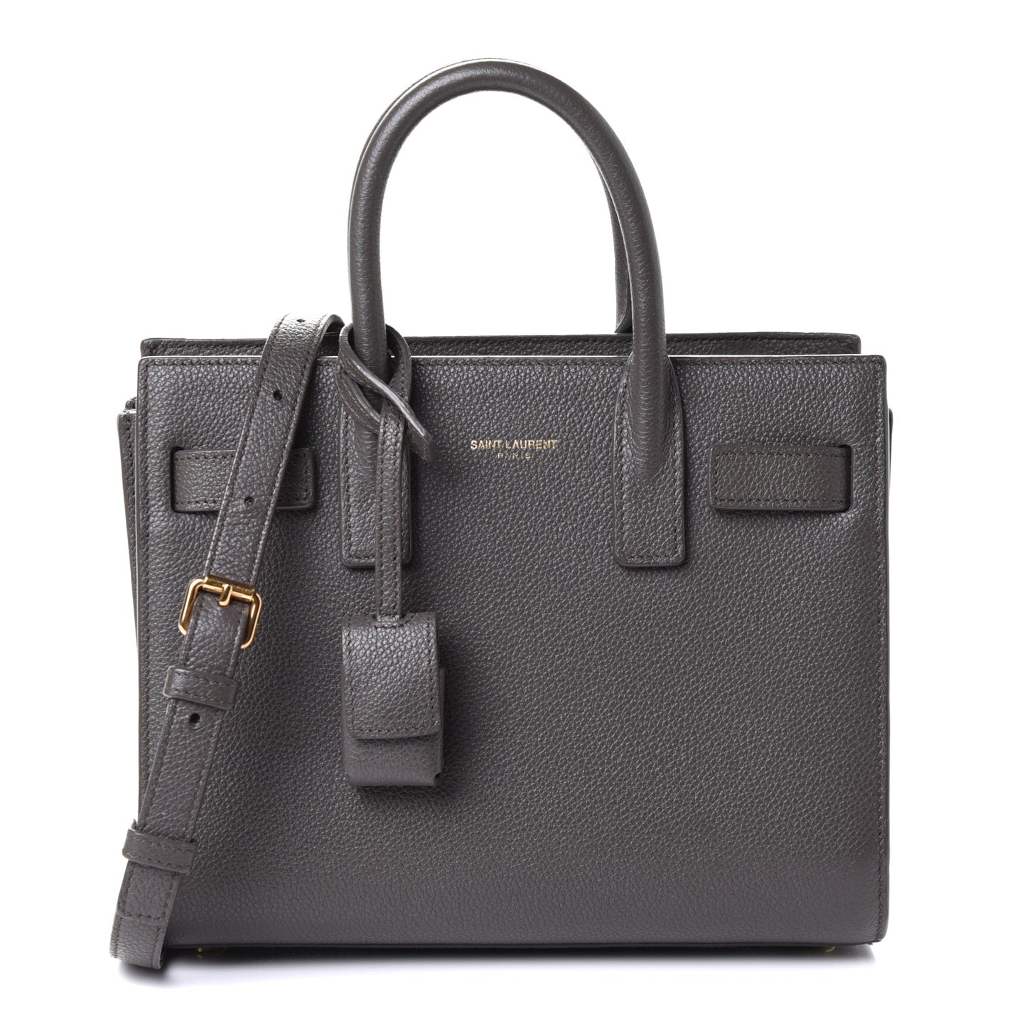 Grained Calfskin Nano Sac De Jour Fog