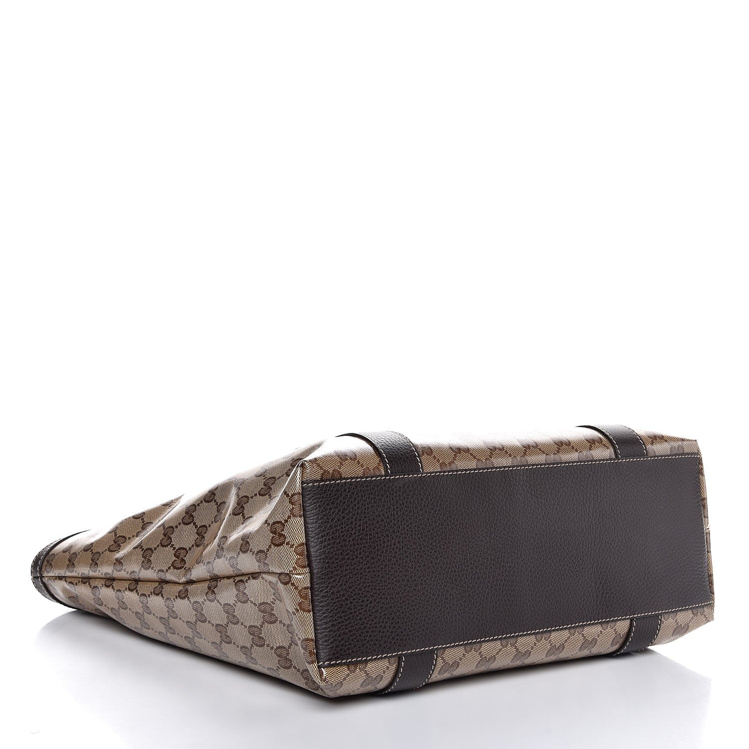 Gucci Crystal Monogram Bamboo Tote Dark Brown 4 of 7