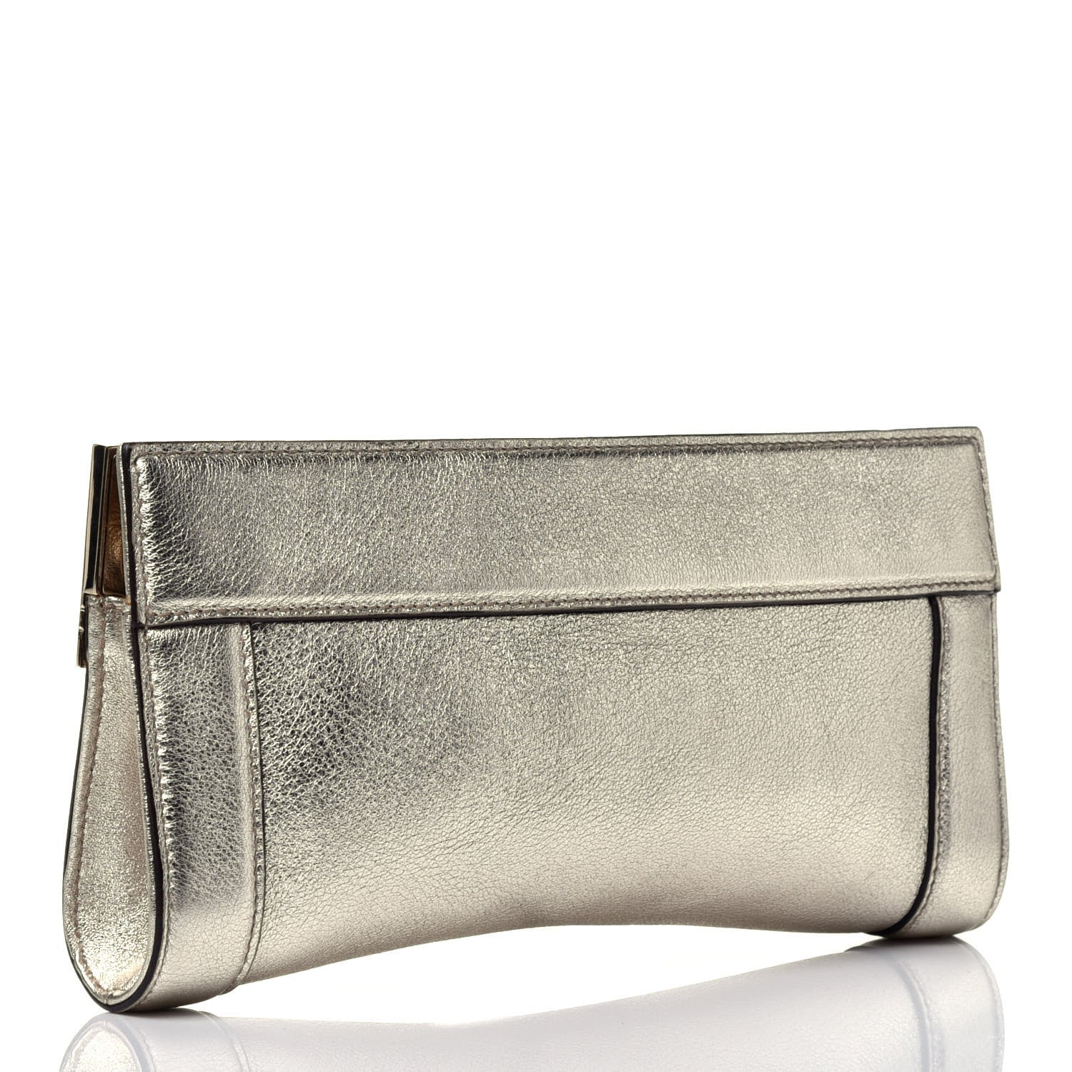 Gucci Metallic Calfskin Britt Clutch Gold 2 of 9