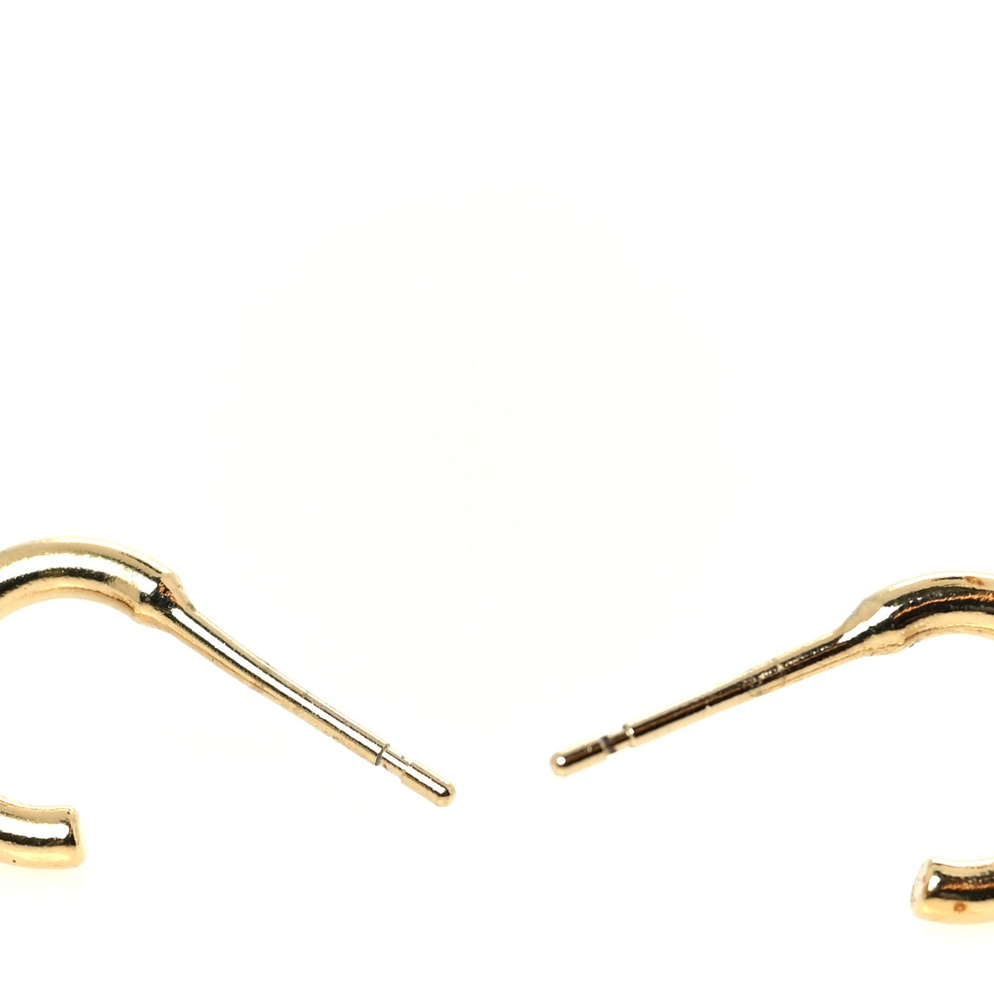 Metal Bead Round CC Drop Earrings Gold