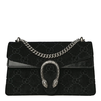 Gucci Velvet GG Monogram Small Dionysus Shoulder Bag Black 1 of 12