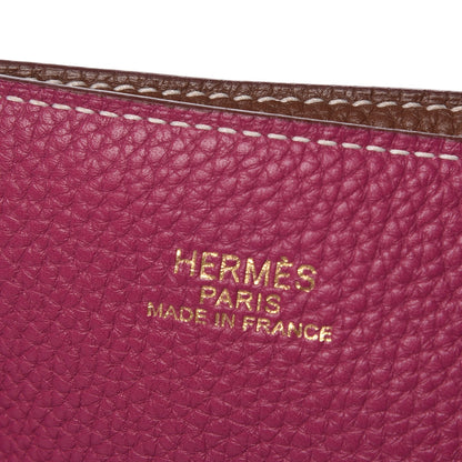 Hermes Taurillon Clemence Double Sens 36 Reversible Tote Marron Tosca 10 of 11