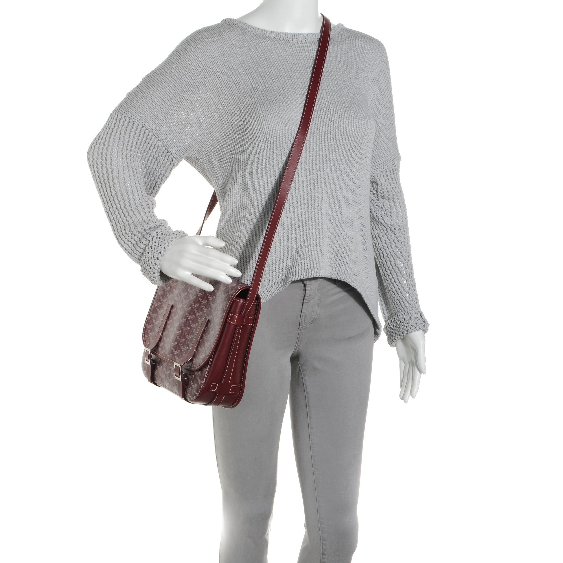 Goyard Goyardine Belvedere MM Messenger Bag Bordeaux 2 of 7