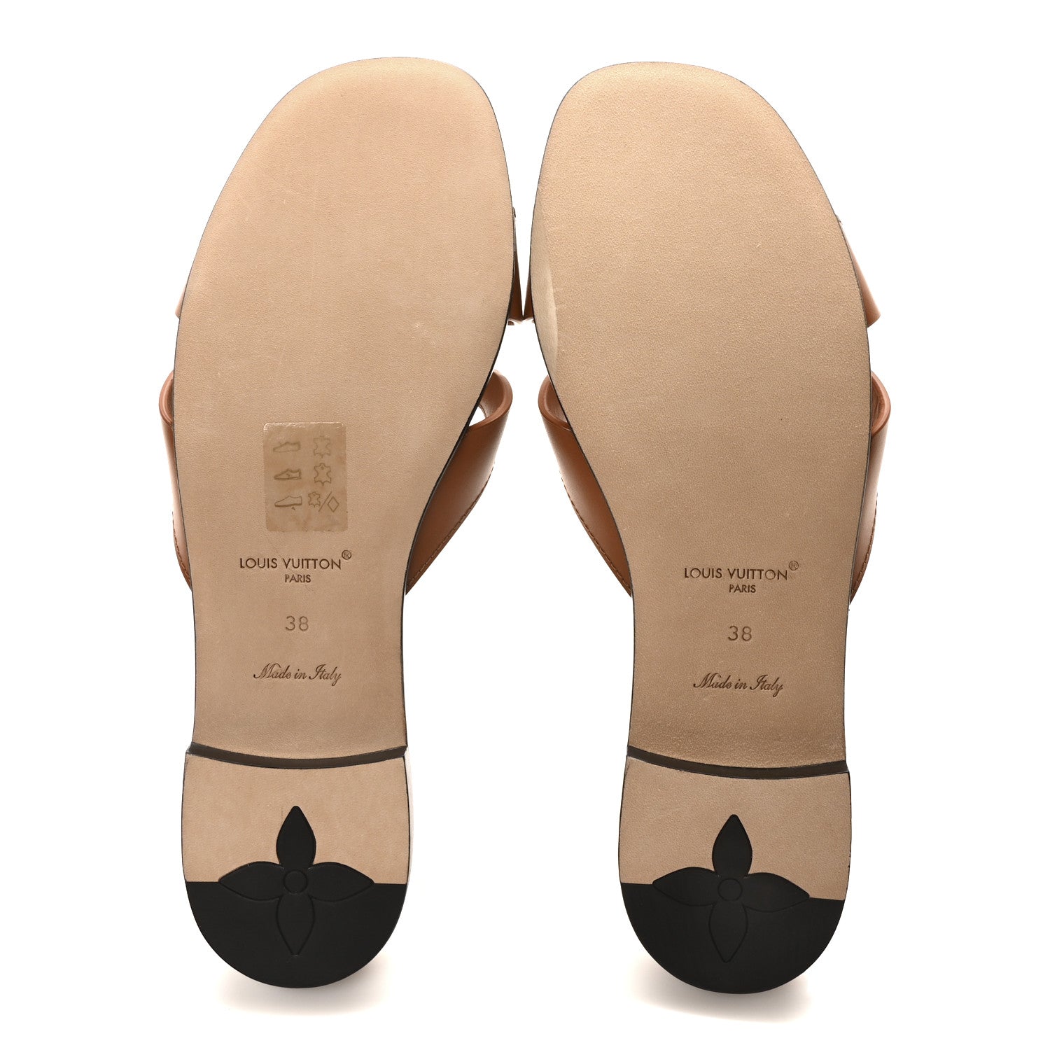 Louis Vuitton Calfskin LV Isola Flat Sandals 38 Tan 6 of 8