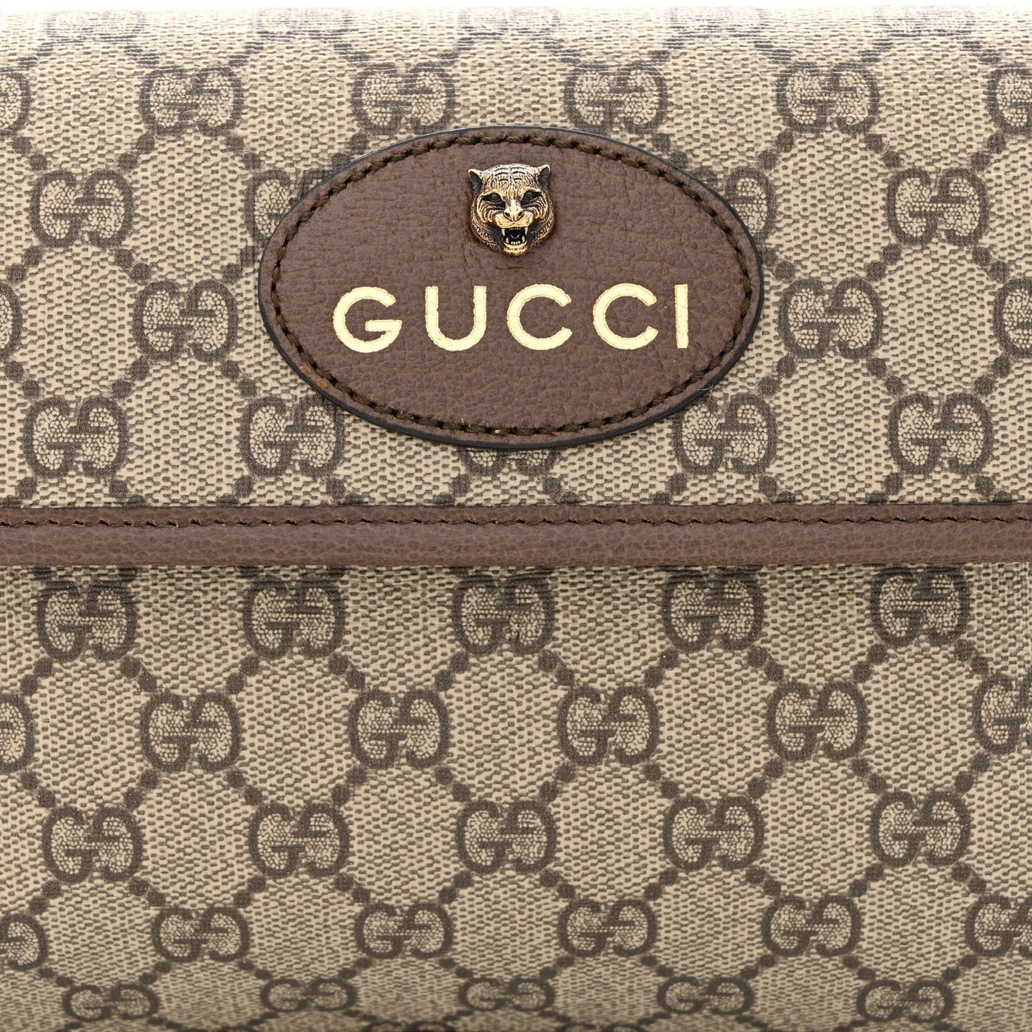 GG Supreme Monogram Neo Vintage Web Belt Bag Brown