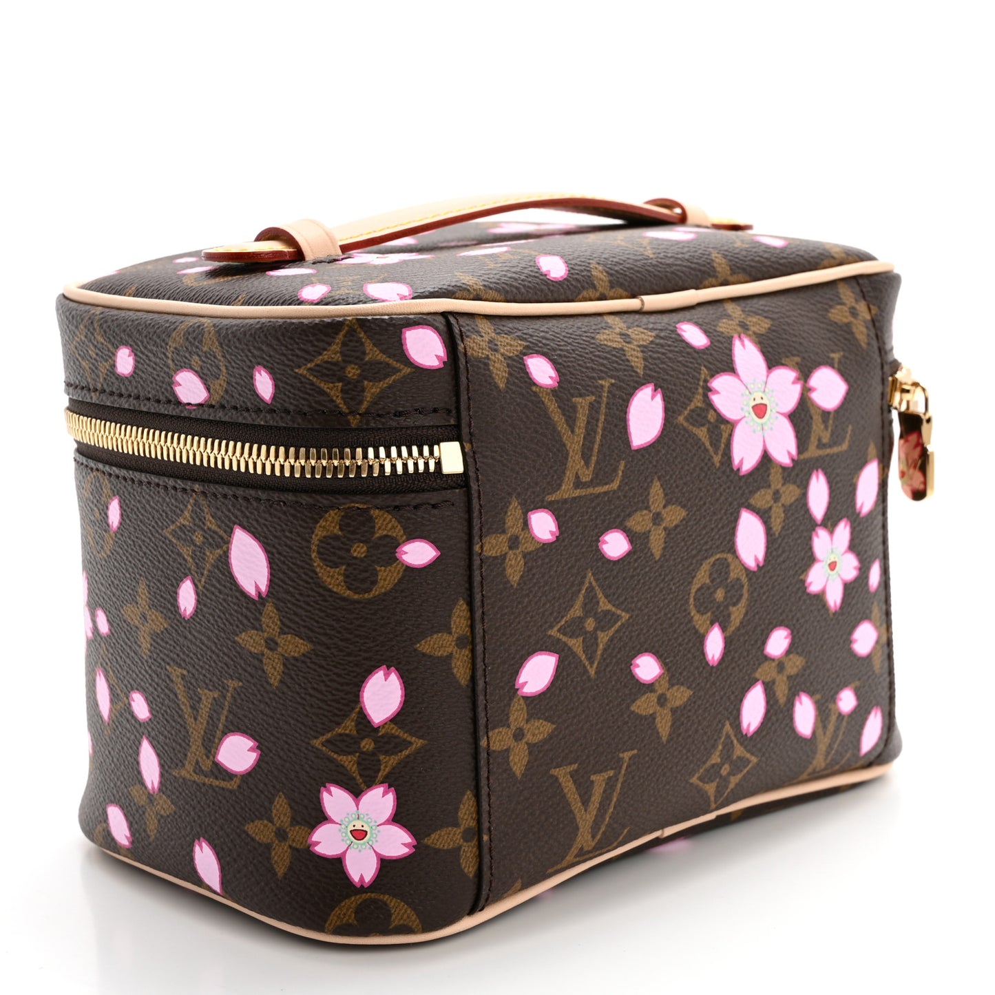 X TM Monogram Cherry Blossom Nice Mini Sakura Brown