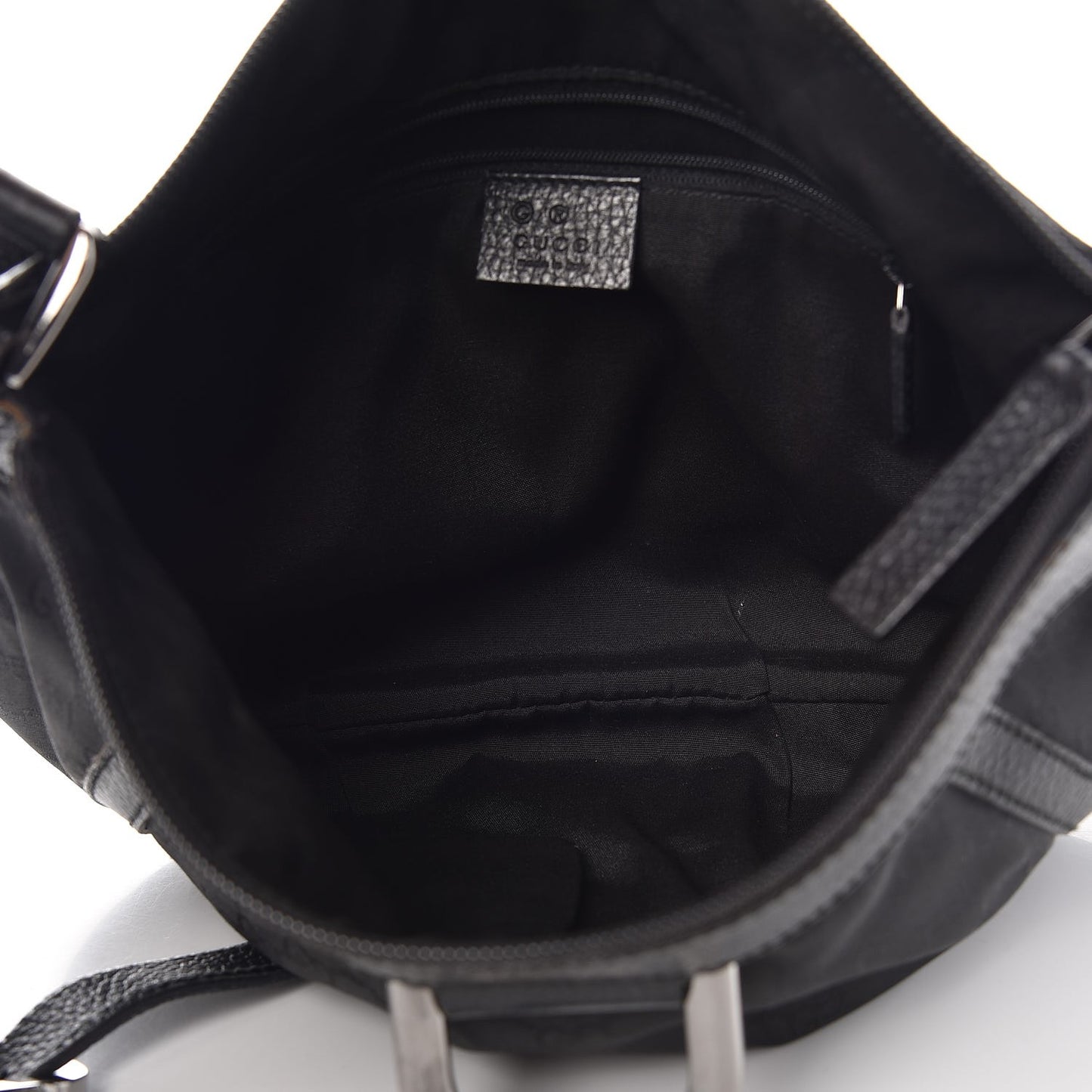 Nylon Monogram Small D Silver Ring Messenger Black