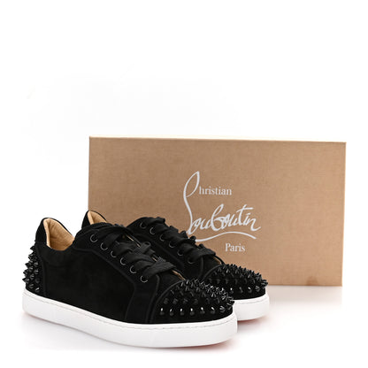 Christian Louboutin Veau Velours Spikes Womens Vieira Flat Sneakers 38 Black 9 of 9