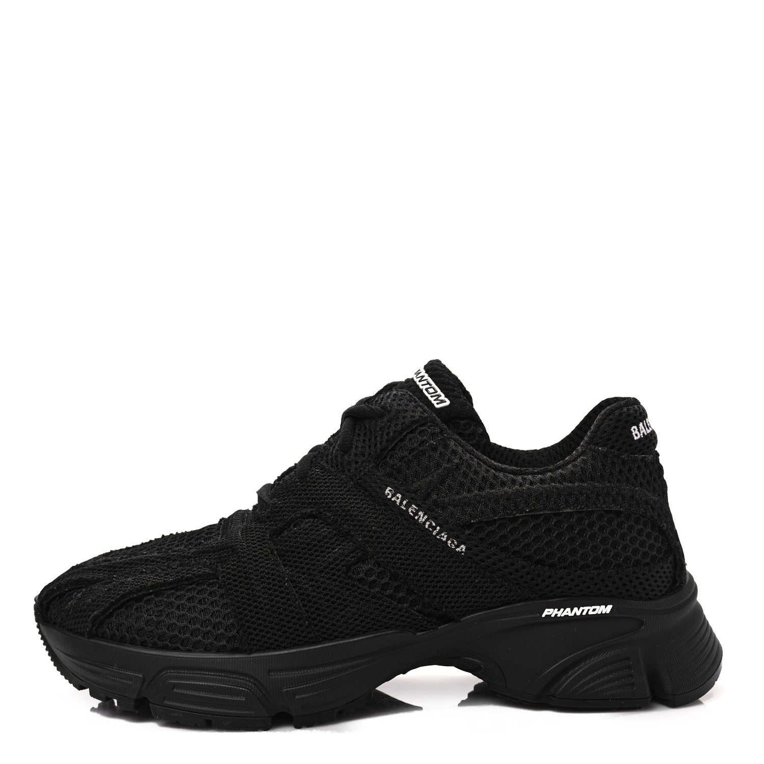 Balenciaga Fabric Mesh Womens Phantom Sneakers 37 Black 1 of 9