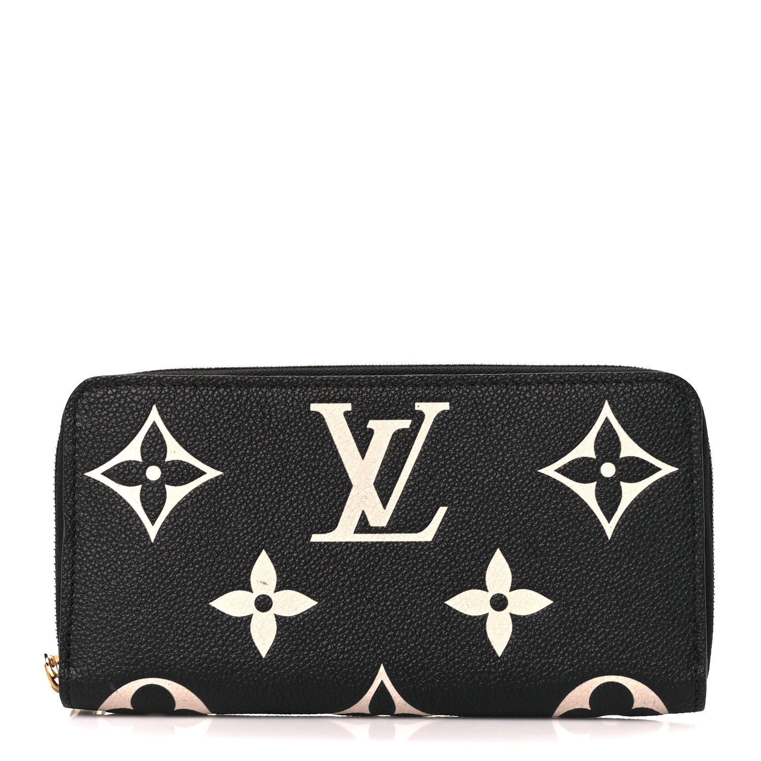 Louis Vuitton Empreinte Monogram Giant Zippy Wallet Black Beige 1 of 9