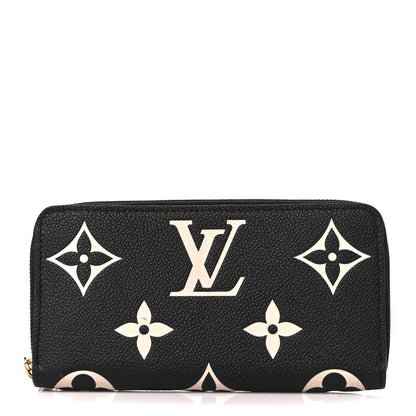Louis Vuitton Empreinte Monogram Giant Zippy Wallet Black Beige 1 of 9