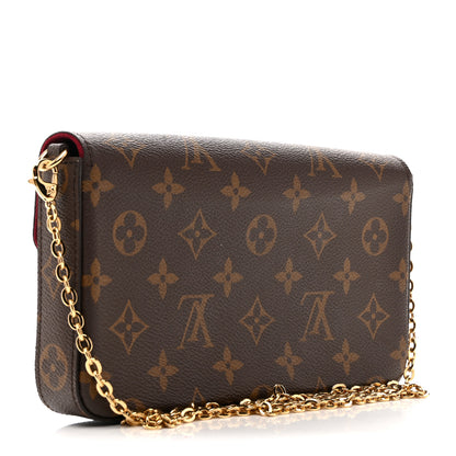 Louis Vuitton Monogram Pochette Felicie Chain Wallet Fuchsia 4 of 14