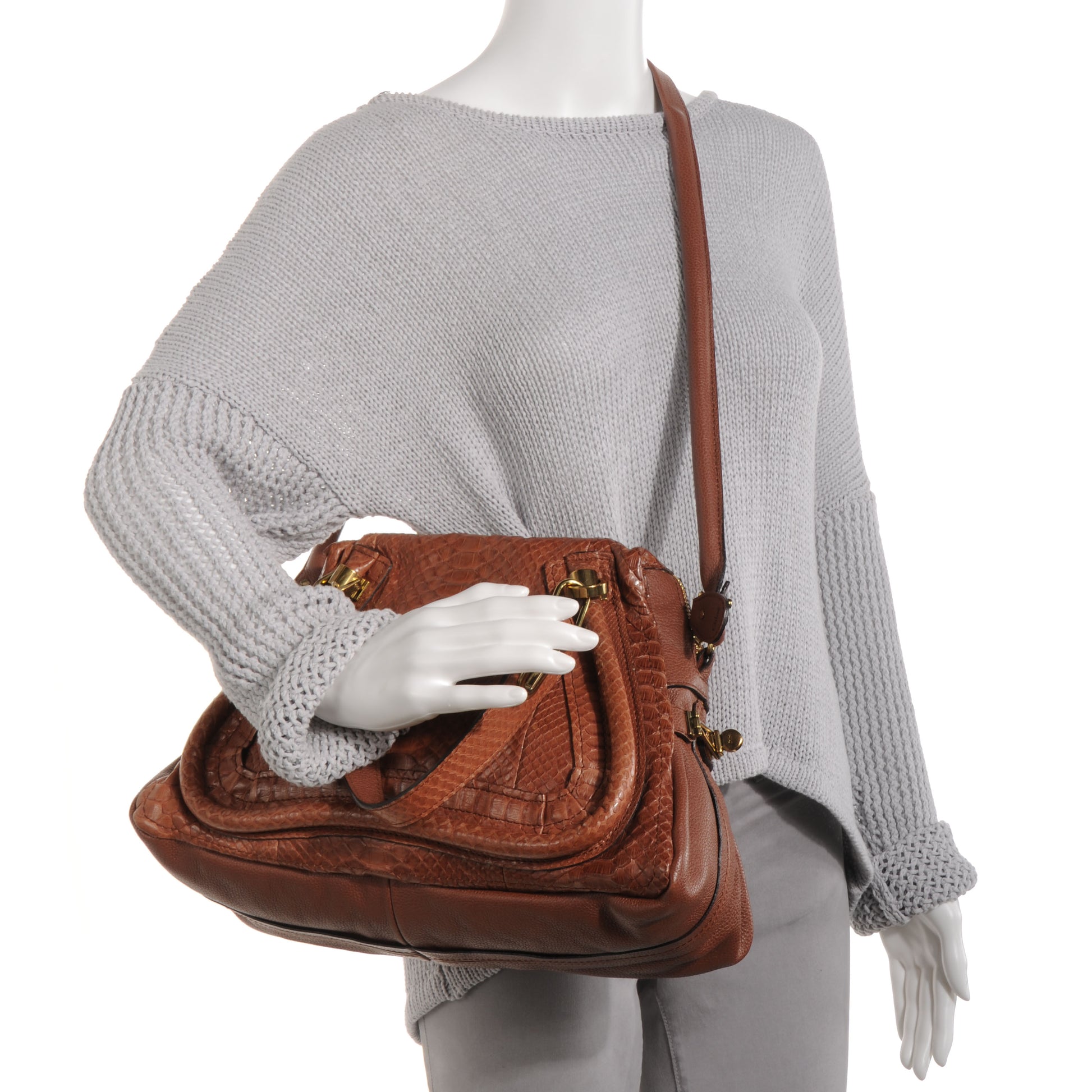 Chloe Python Medium Paraty Oak 2 of 10