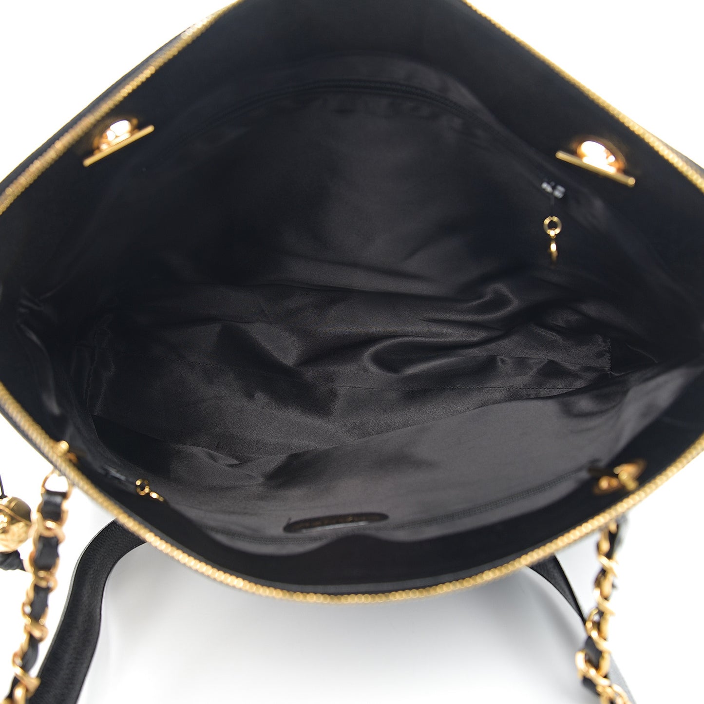Caviar Large CC Shoulder Bag Black