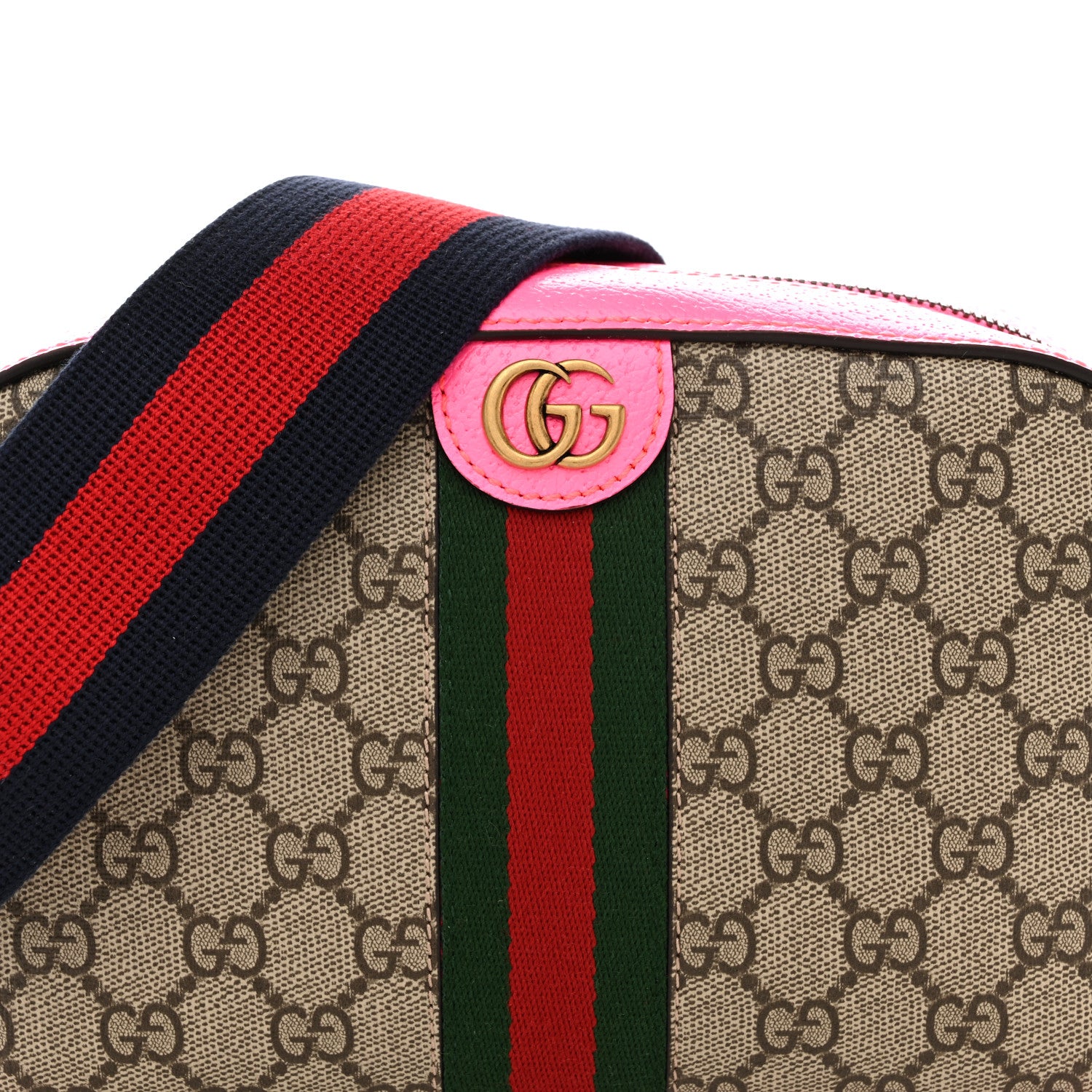 Gucci GG Supreme Monogram Textured Dollar Calfskin Web Ophidia