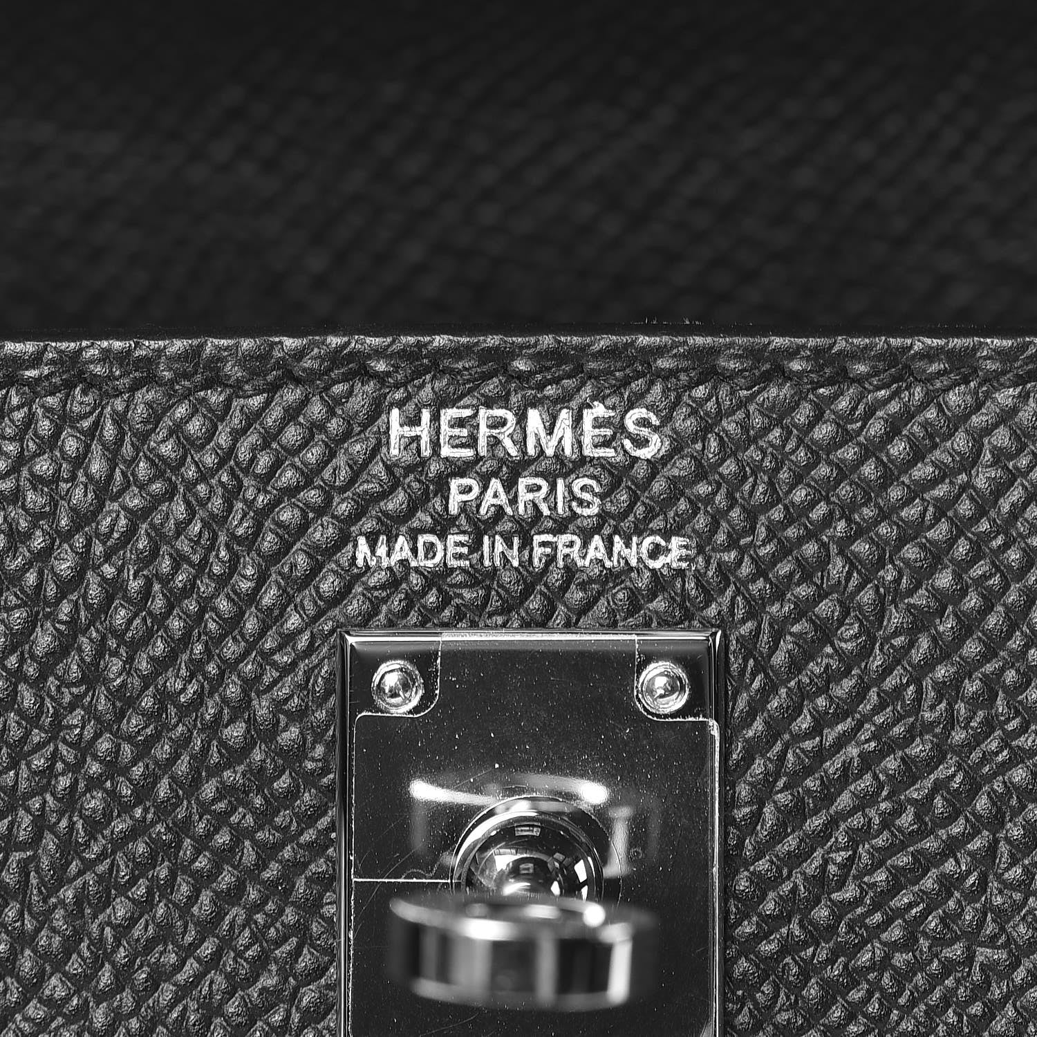 Hermes Epsom Kelly Sellier 25 Black 10 of 42