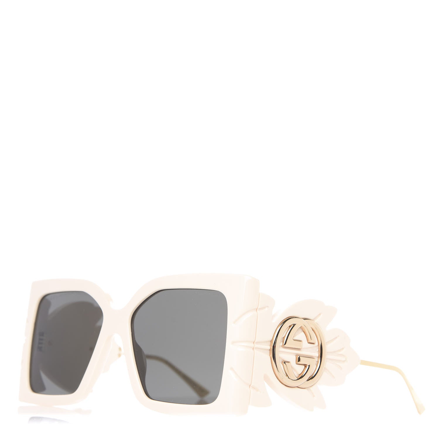 Gucci Acetate Square Frame Wing Sunglasses GG0535S Ivory 1 of 7