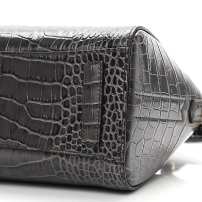 Givenchy Calfskin Crocodile Embossed Mini Antigona Storm Grey 10 of 12