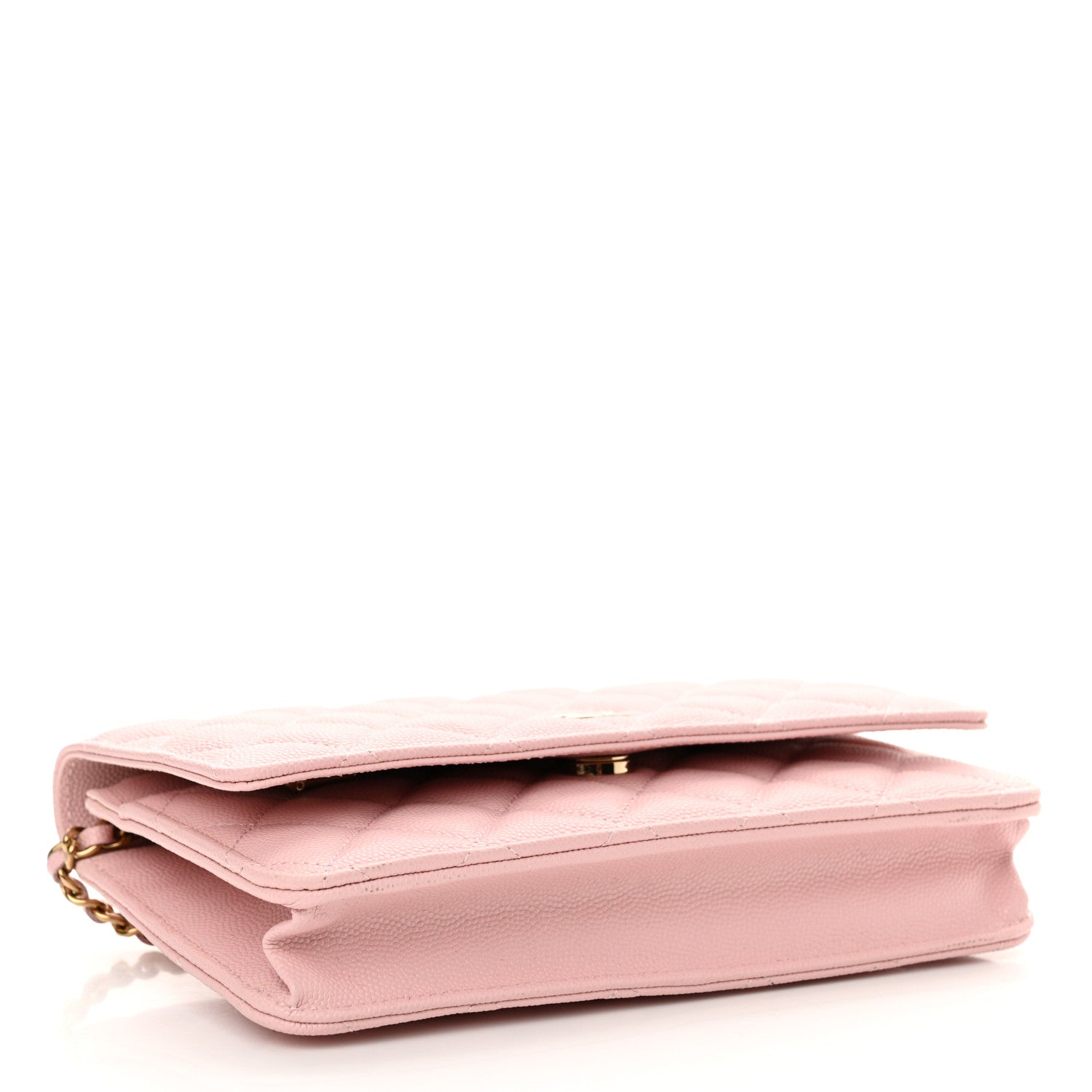 Chanel Caviar Quilted Wallet on Chain WOC Light Pink 4 of 12