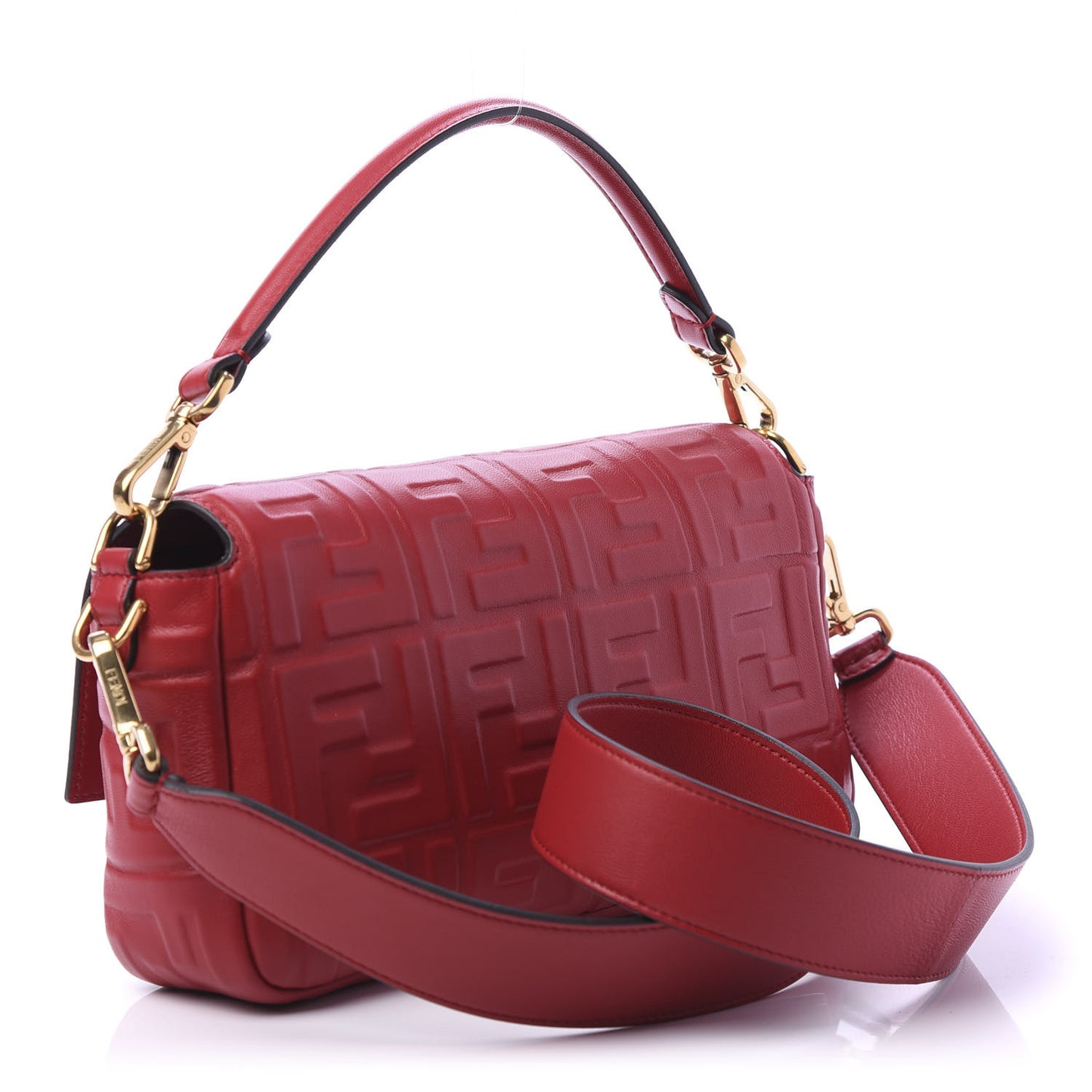 Nappa FF 1974 Embossed Baguette Fragola
