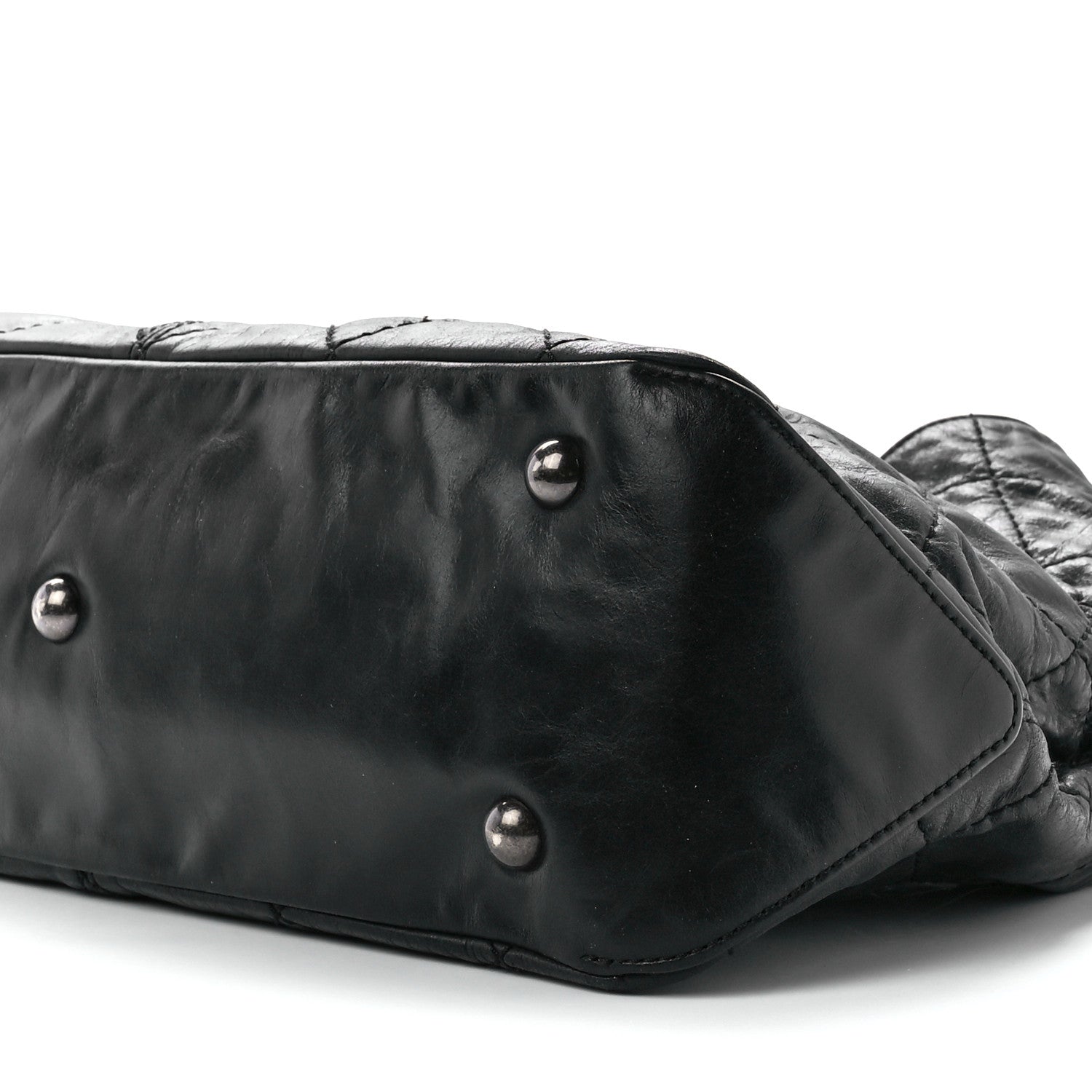 Chanel Aged Calfskin Quilted Coco Supple Hobo Black 8 of 10
