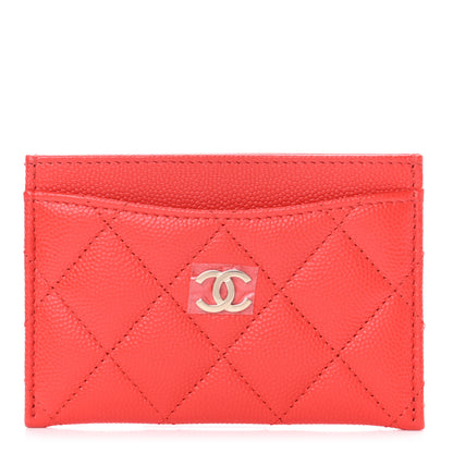 Chanel Caviar Quilted Card Holder Red 1 of 4