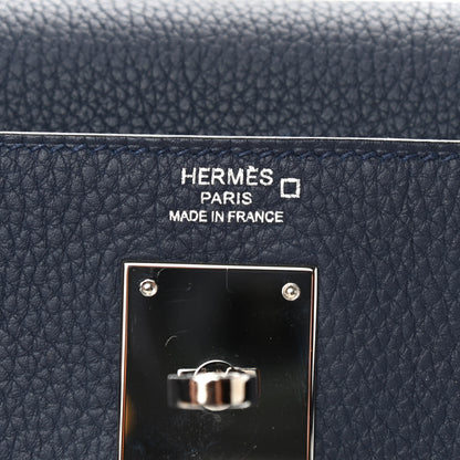 Hermes Togo Matte Alligator Kelly Retourne Touch 28 Bleu Nuit Bleu Marine 6 of 9