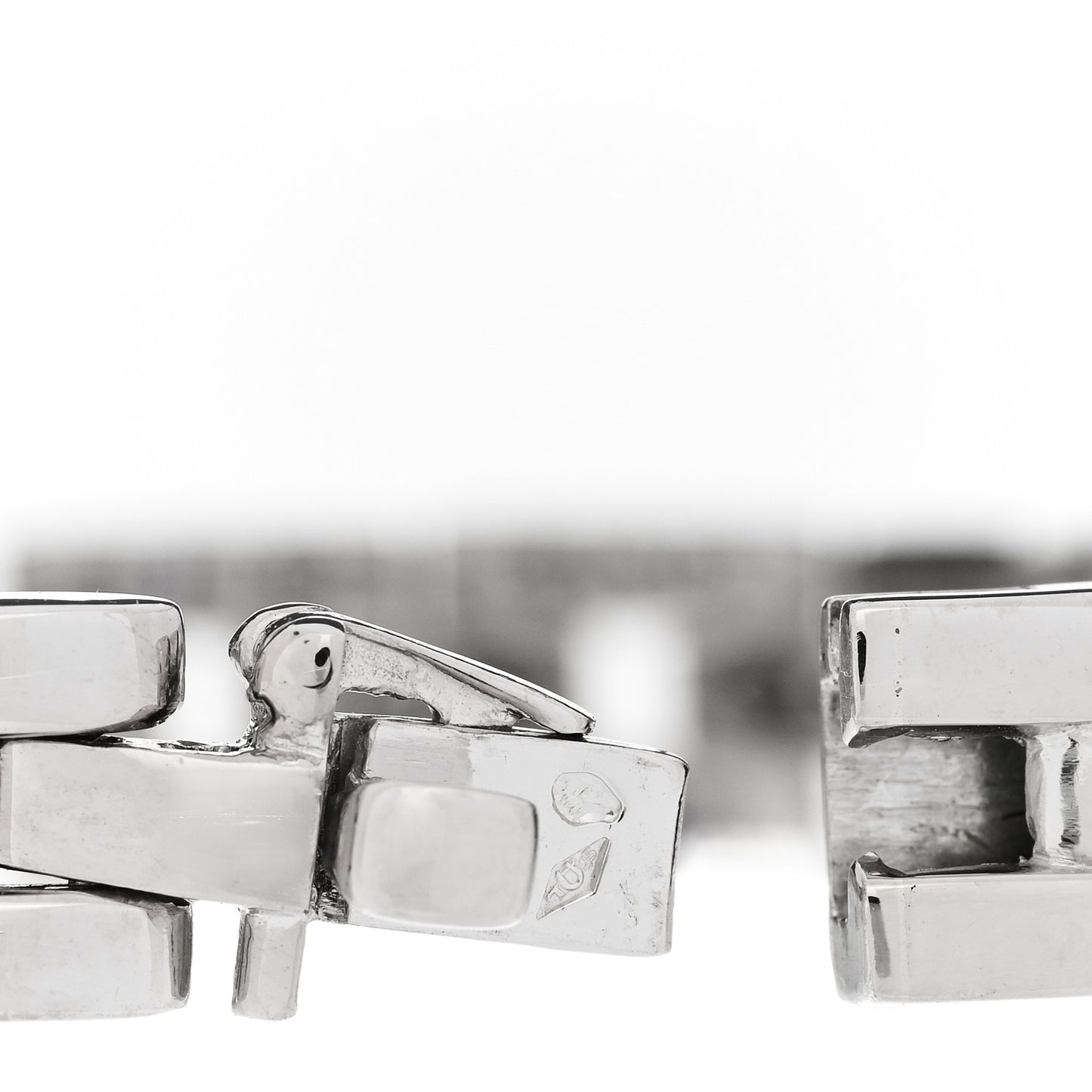 18K White Gold Diamond Maillon Panthere Link Bracelet