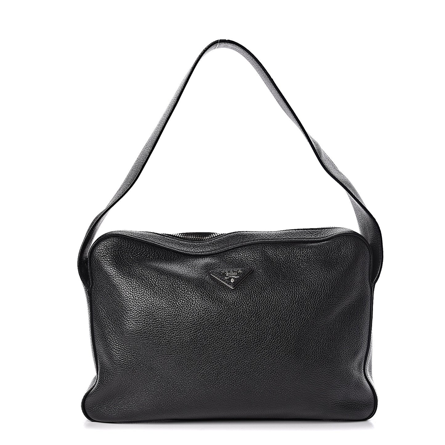 Vitello Daino Shoulder Bag Black