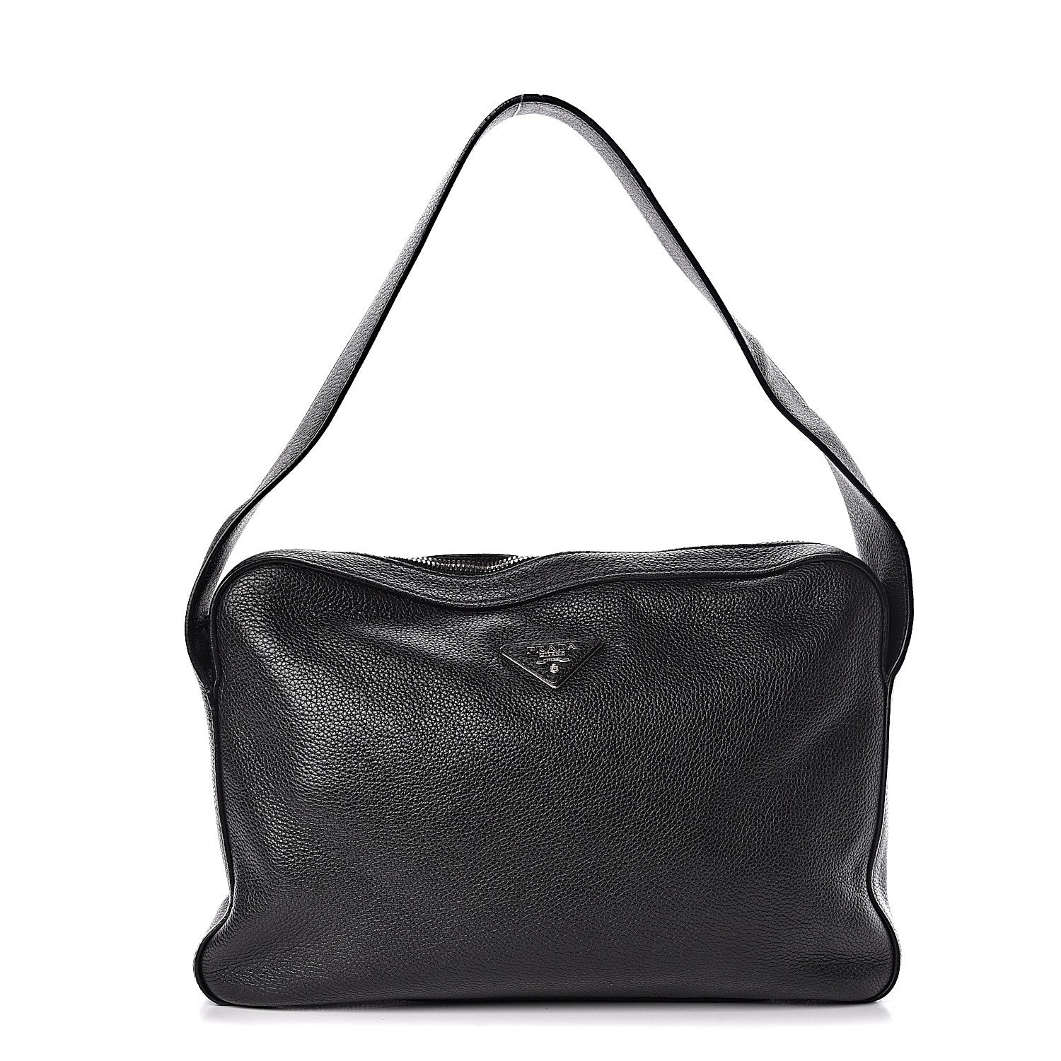 Prada Vitello Daino Shoulder Bag Black 1 of 10