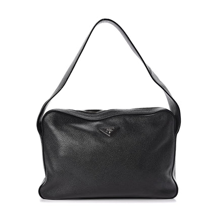 Prada Vitello Daino Shoulder Bag Black 1 of 10