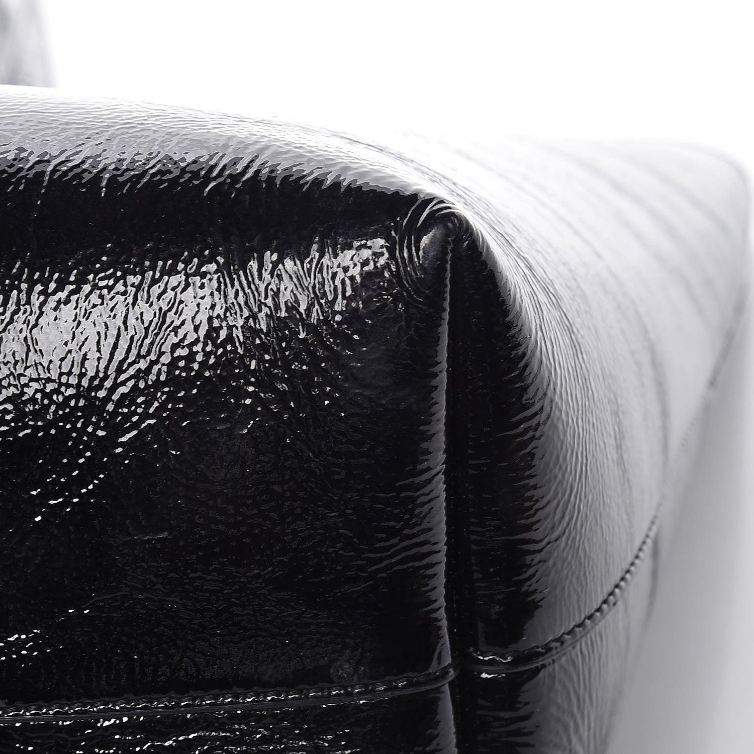 Saint Laurent Patent Calfskin Large Shopping Tote Black 10 of 12