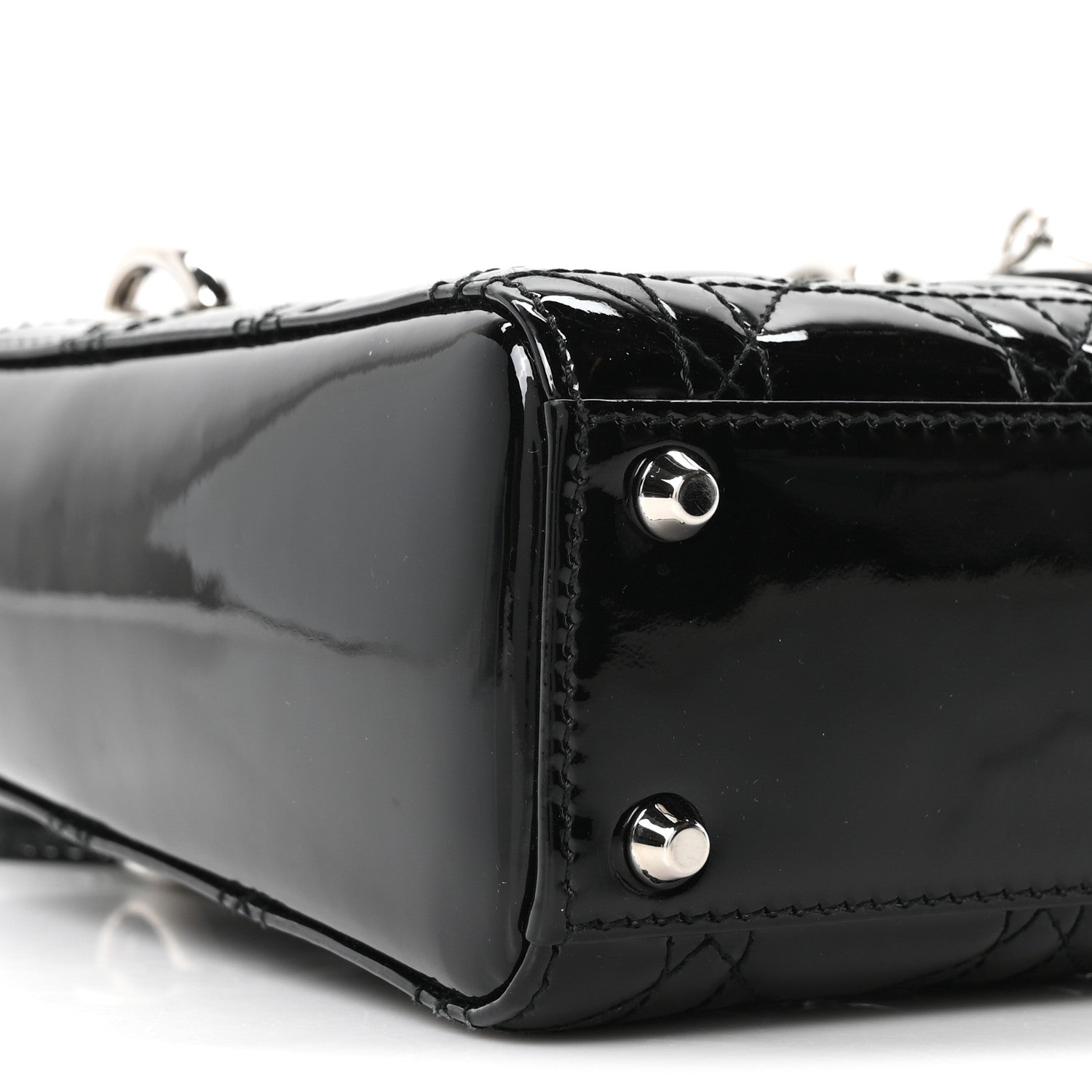 Christian Dior Patent Cannage Mini Lady Dior Black 8 of 10