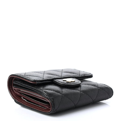 Chanel Caviar Quilted Compact Flap Wallet Black 3 of 4