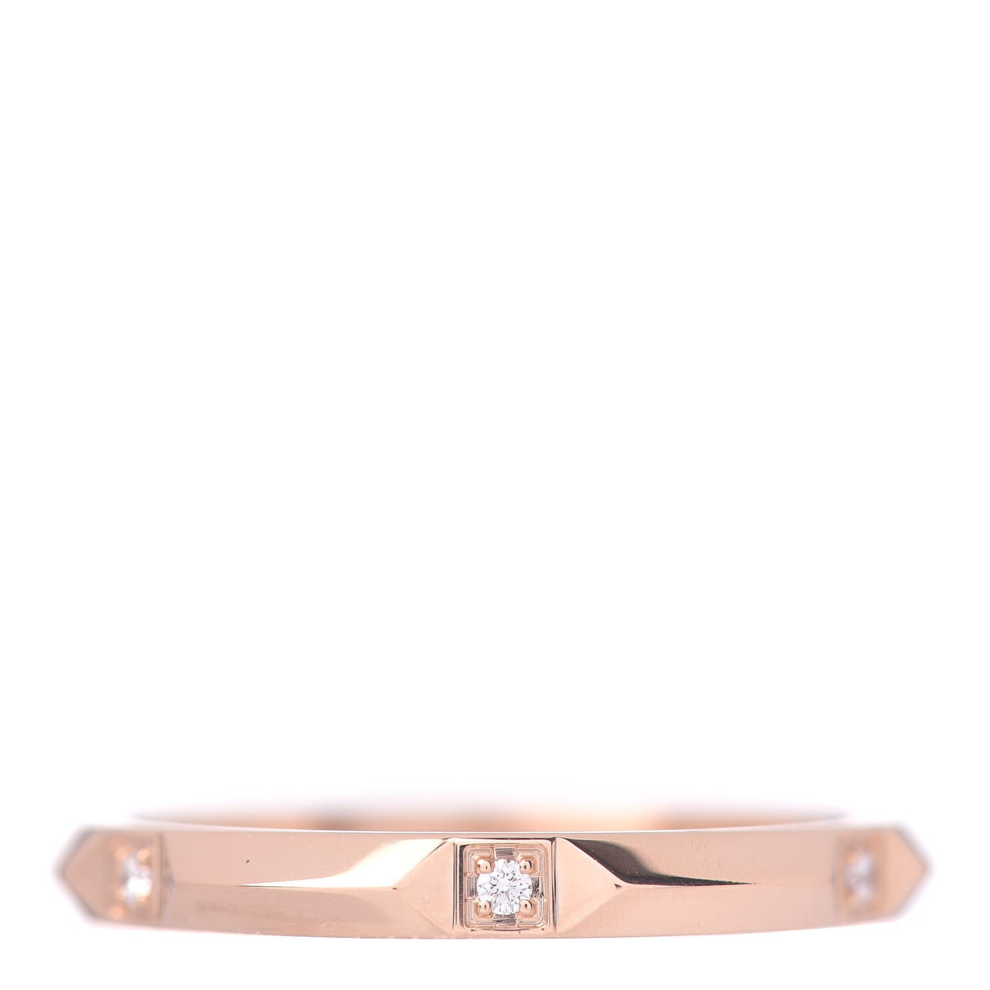 18K Rose Gold Diamond 2.5mm True Ring 61 9.5
