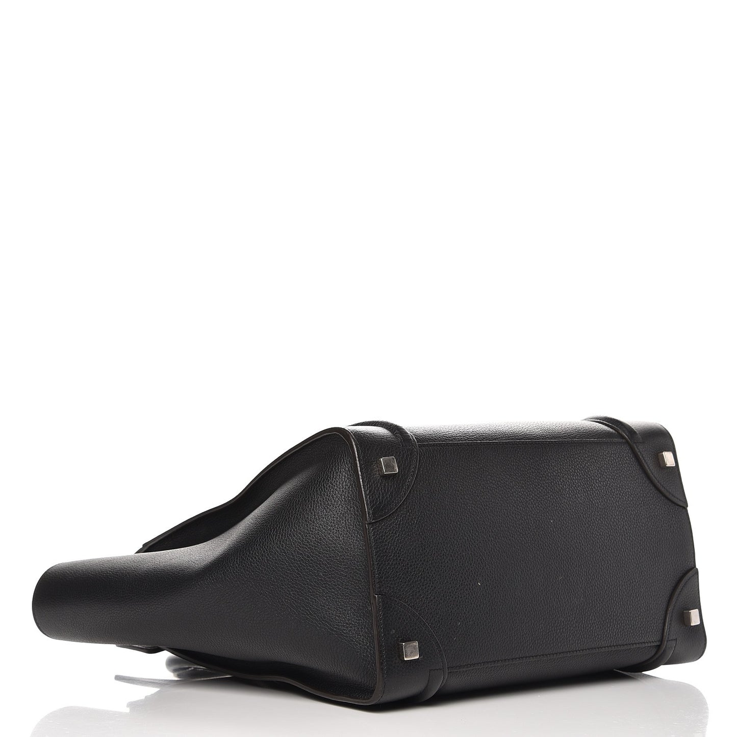 Drummed Calfskin Mini Luggage Black