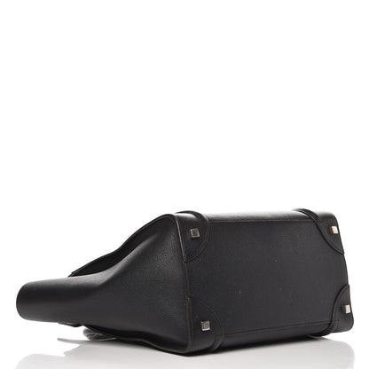 Celine Drummed Calfskin Mini Luggage Black 4 of 11