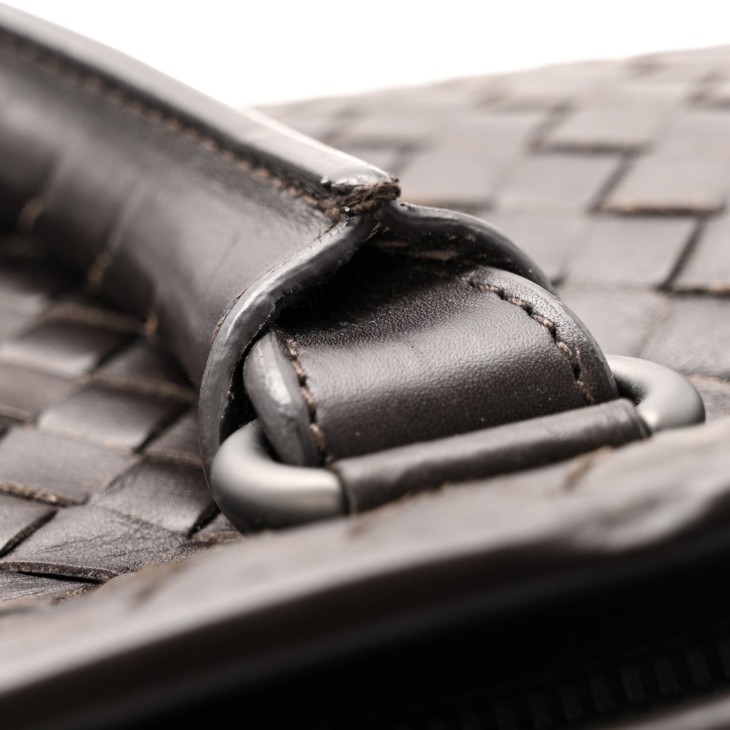 Calfskin Leggero Intrecciato Briefcase Ebano