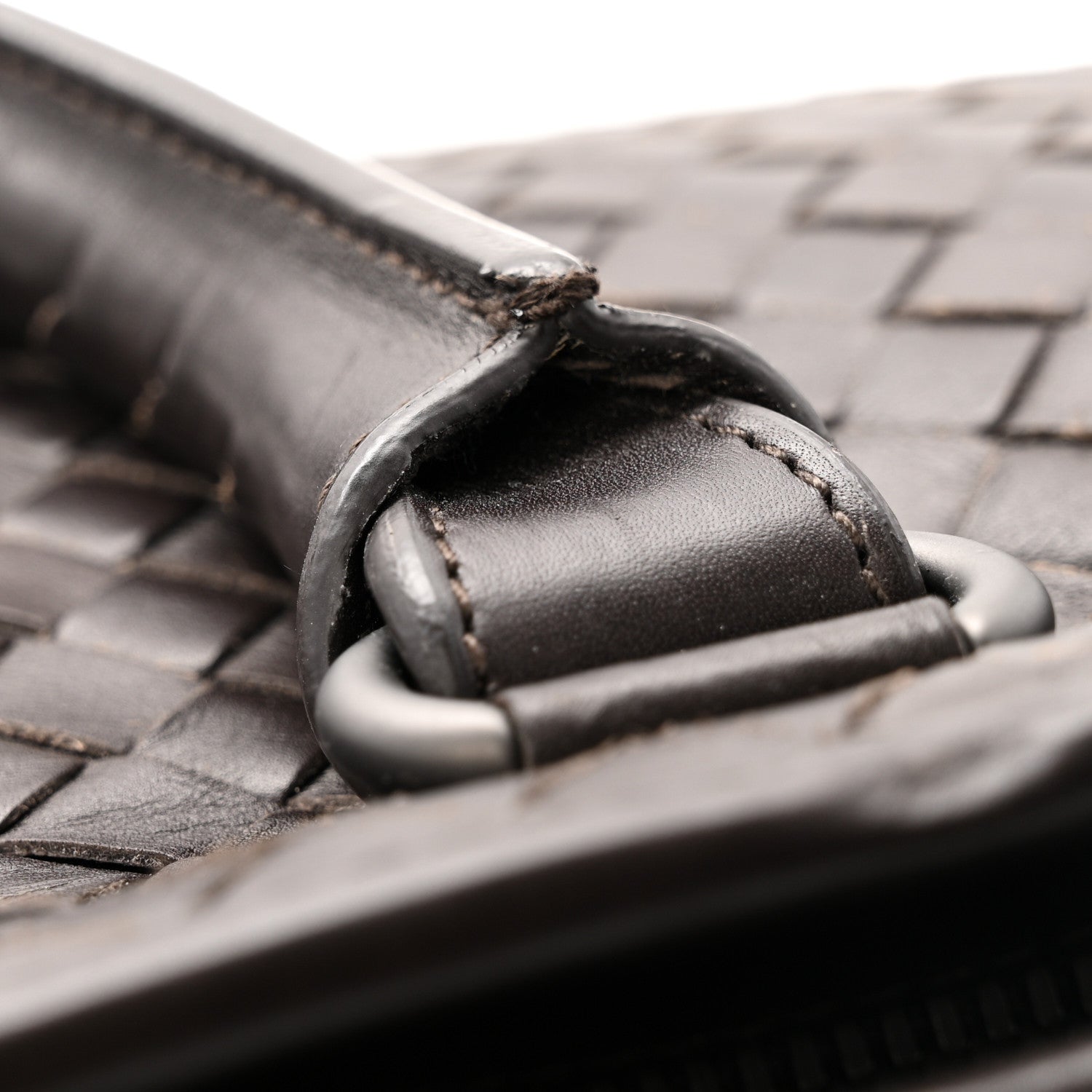Bottega Veneta Calfskin Leggero Intrecciato Briefcase Ebano 14 of 15