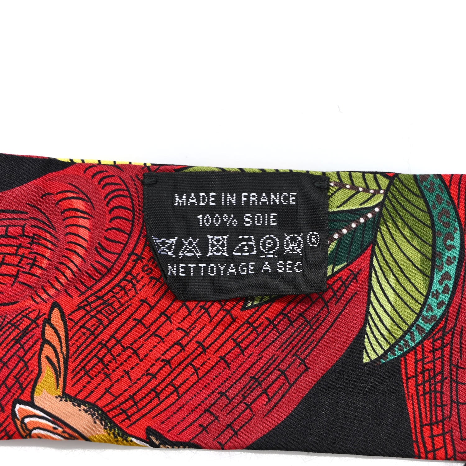 Hermes Silk Tree Of Song Twilly Black Rouge Vert 4 of 4