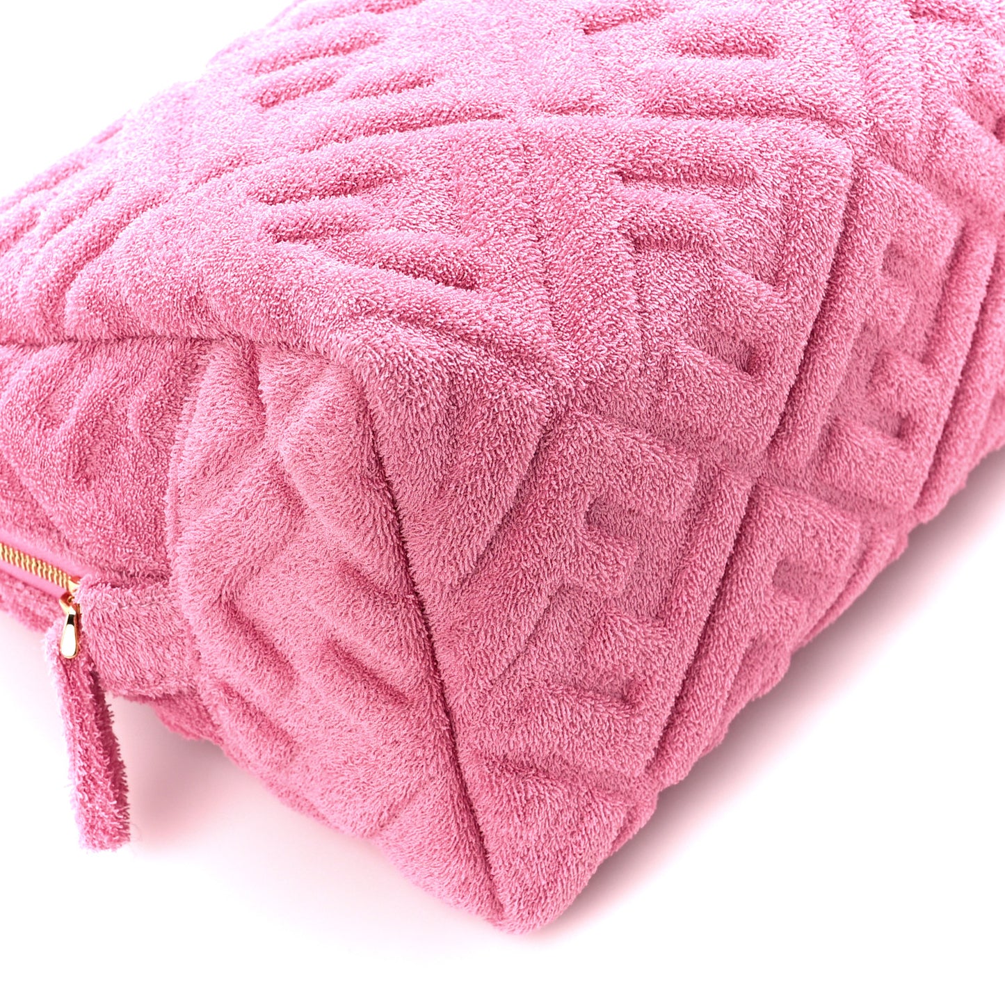 Terry Cloth Vitello Century Matte FF 1974 Embossed Medium Trapezoid Beauty Pouch Lollypop