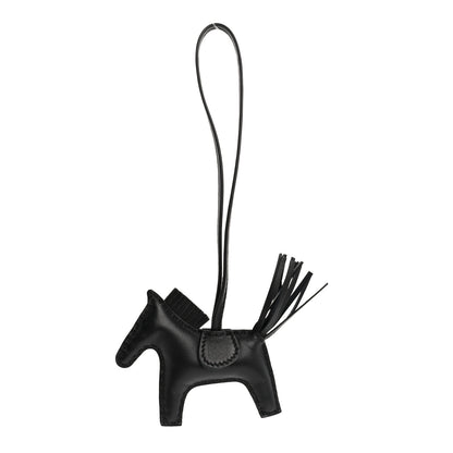 Hermes Milo Lambskin Grigri Rodeo Horse Bag Charm PM So Black 1 of 5